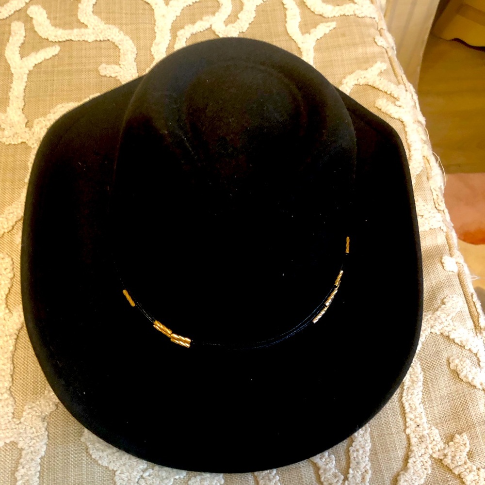 Vince Camuto  black suede cowboy hat